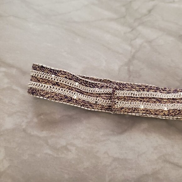 ✨ Stella and Dot Ribbon Fabric Chain Statement Choker Necklace ✨ - Picture 7 of 15